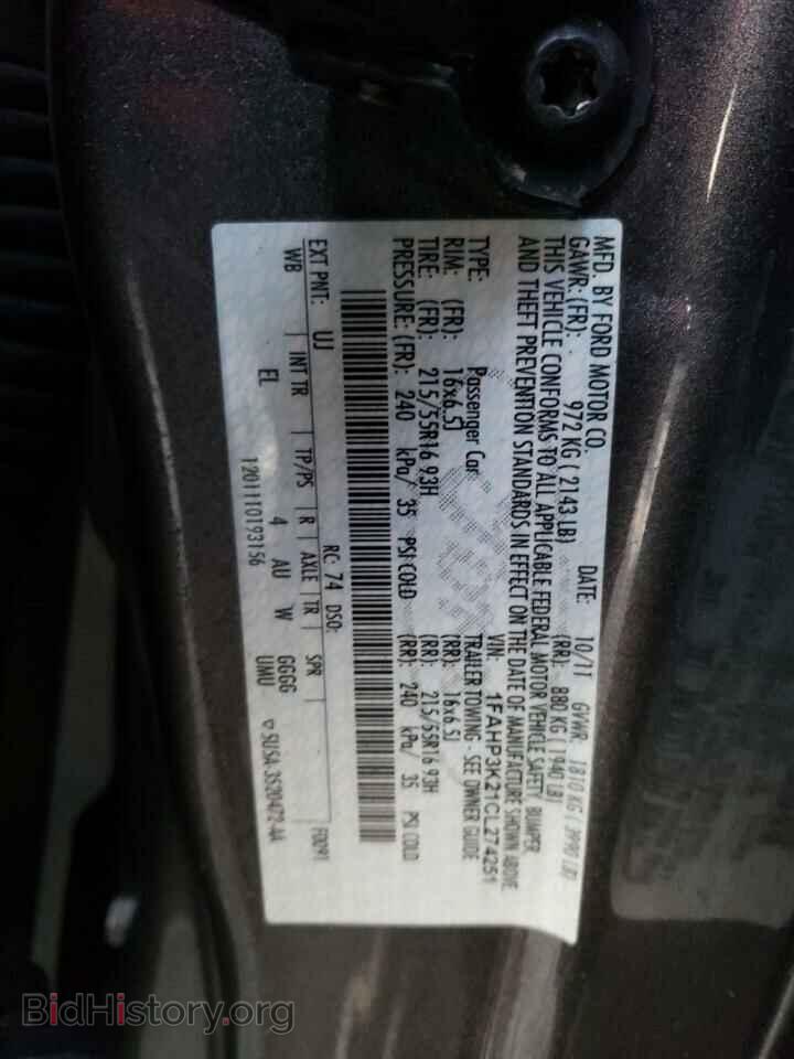 2012 FORD FOCUS - VIN: 1FAHP3K21CL274251 - Фото 12