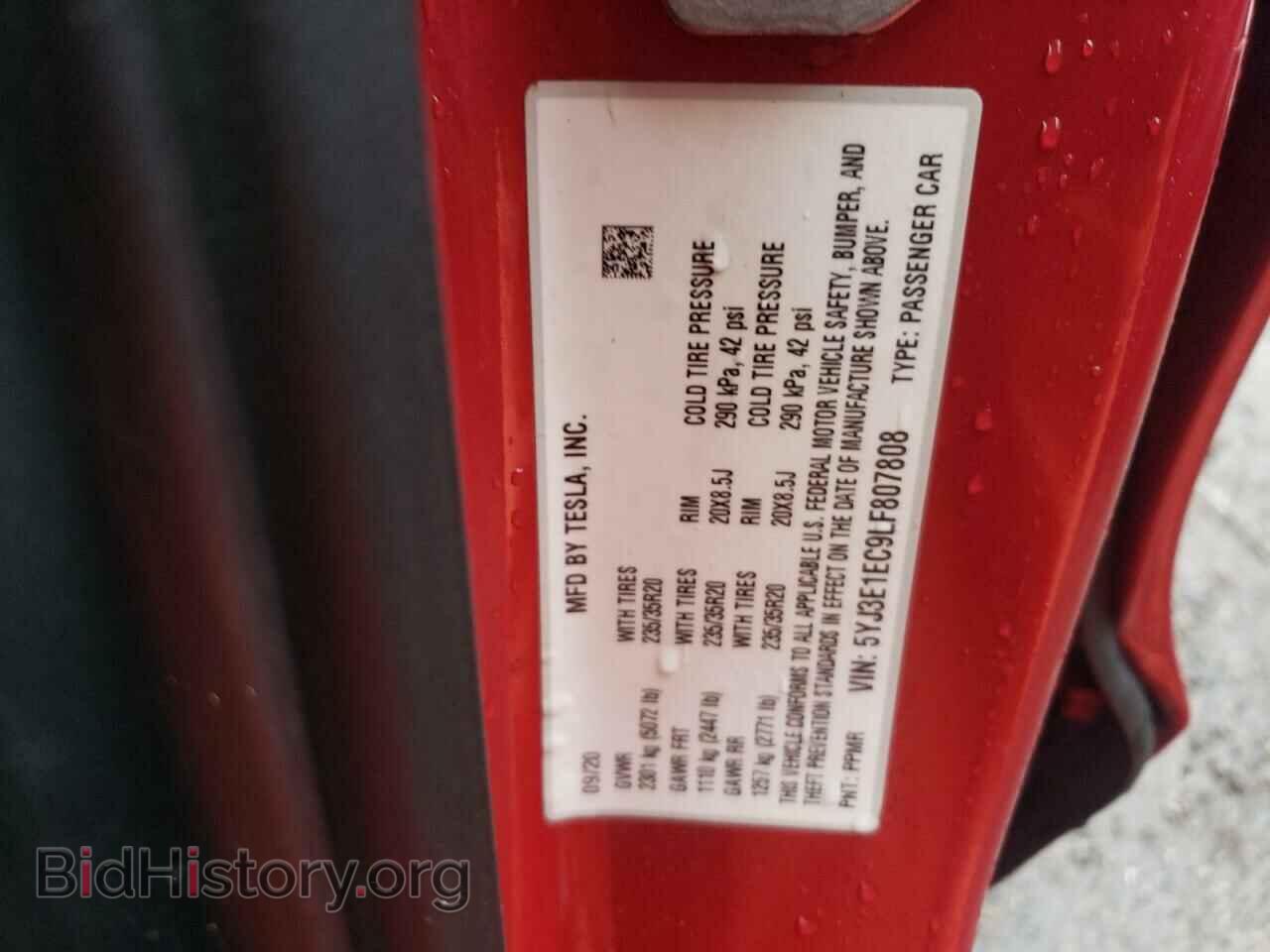 2020 TESLA MODEL 3 - VIN: 5YJ3E1EC9LF807808 - Фото 13