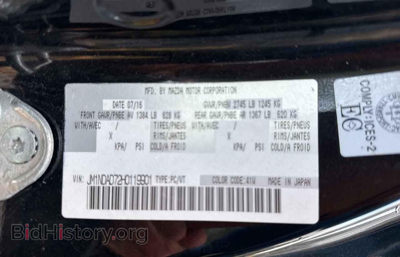 2017 MAZDA MX5 - VIN: JM1NDAD72H0119901 - Фото 10