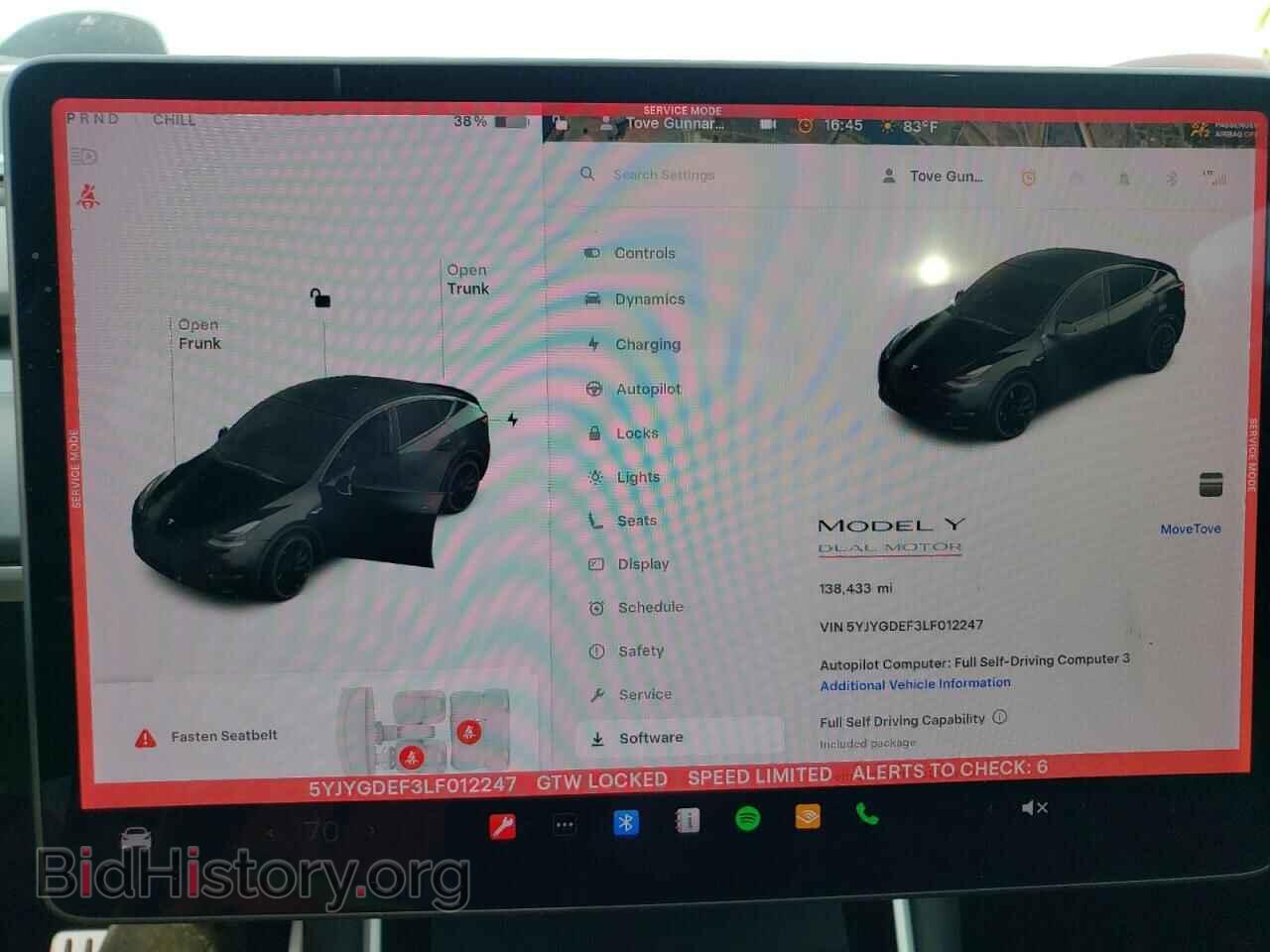 2020 TESLA MODEL Y - VIN: 5YJYGDEF3LF012247 - Фото 9