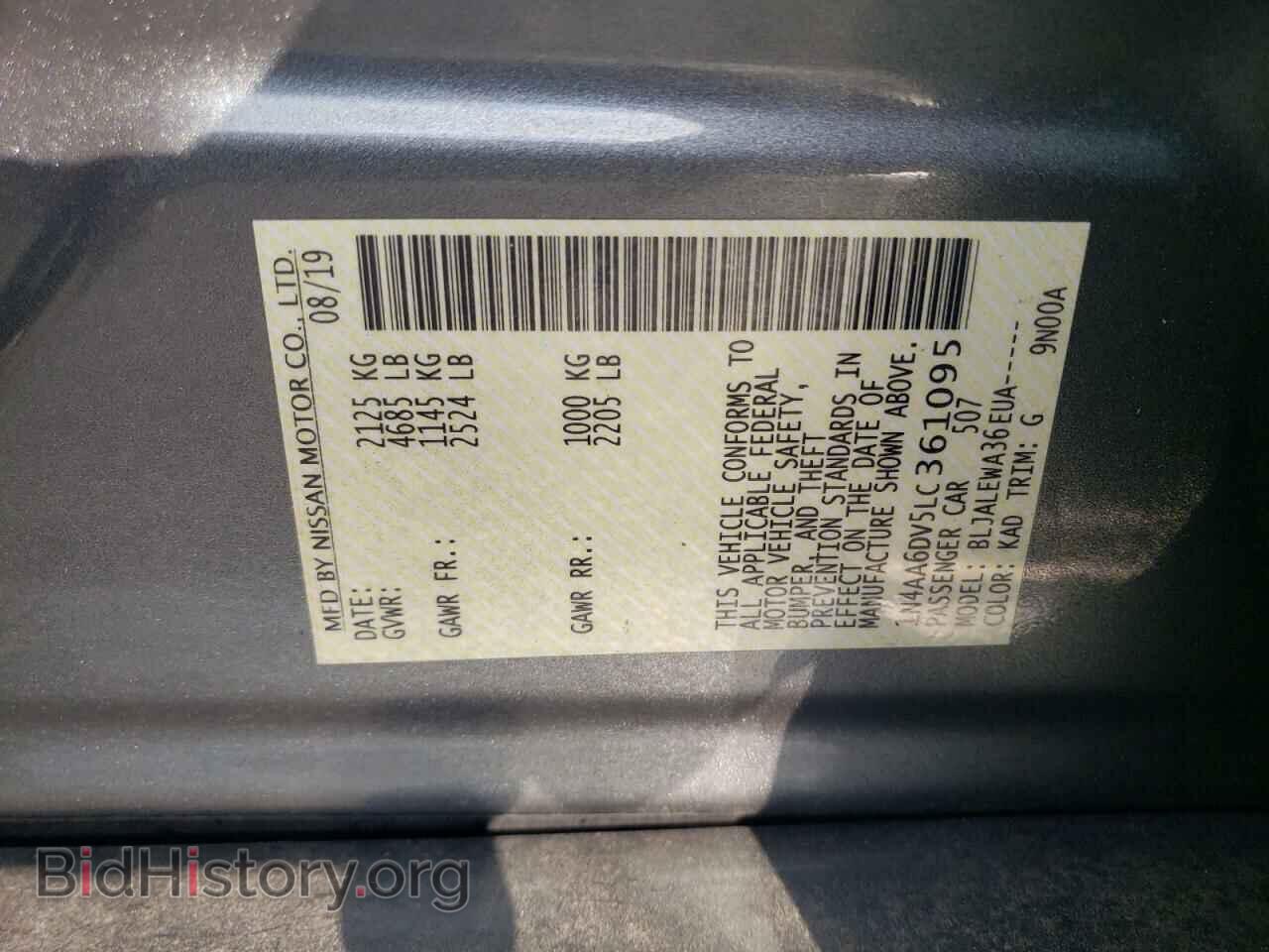 2020 NISSAN MAXIMA - VIN: 1N4AA6DV5LC361095 - Фото 12