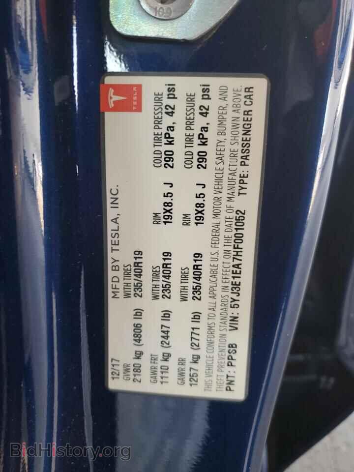 2017 TESLA MODEL 3 - VIN: 5YJ3E1EA7HF001052 - Photo 12