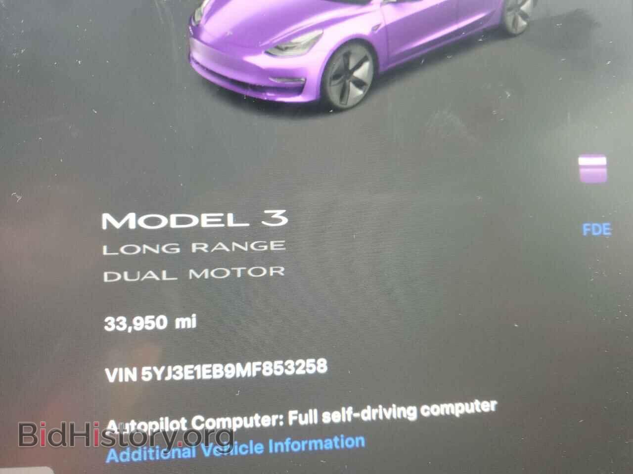 2021 TESLA MODEL 3 - VIN: 5YJ3E1EB9MF853258 - Фото 9