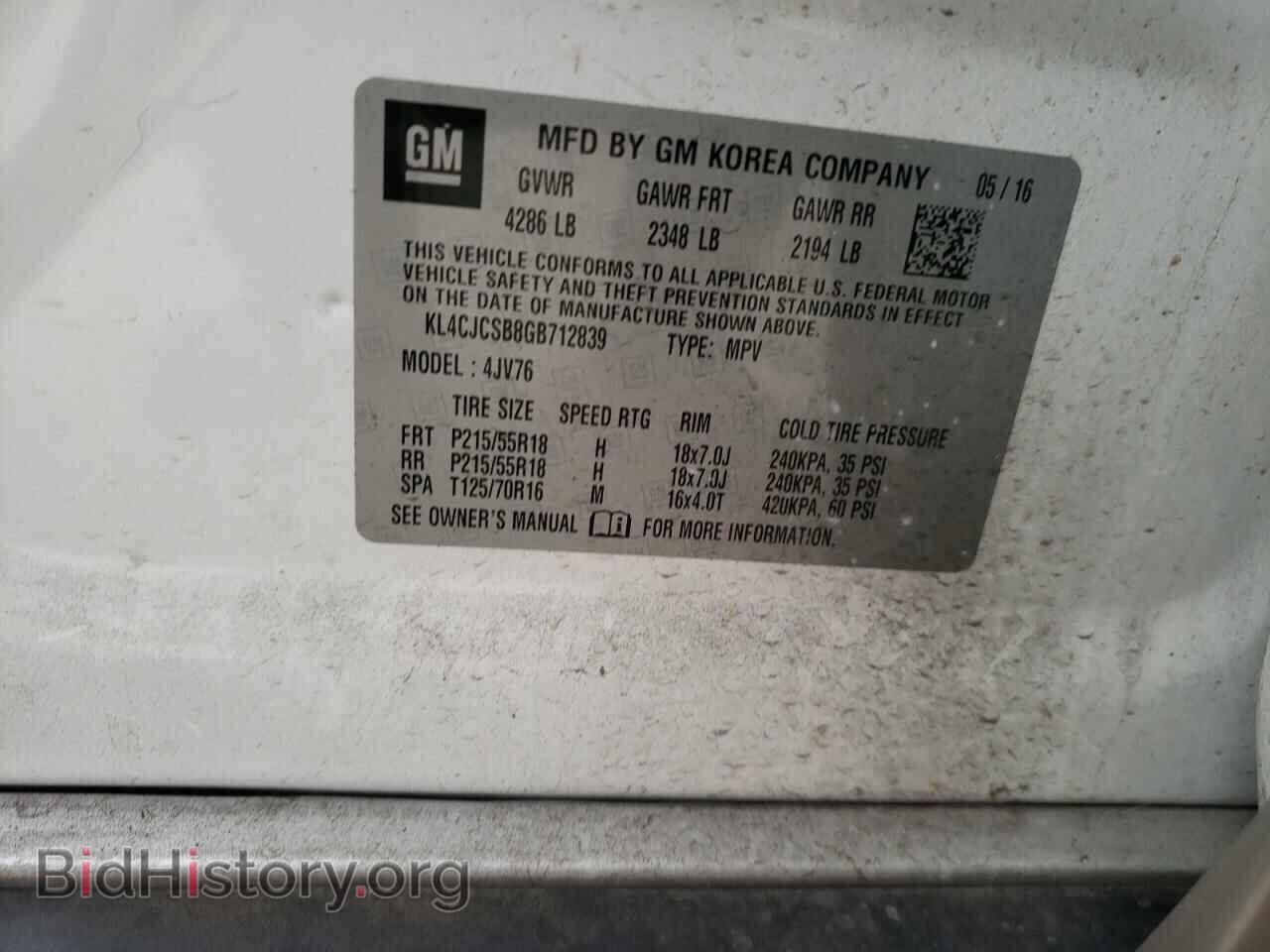 2016 BUICK ENCORE - VIN: KL4CJCSB8GB712839 - Photo 12