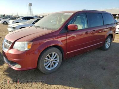 2015 Dodge CARAVAN SXT, бордовый — VIN 2C4RDGCG2FR632235, Copart
