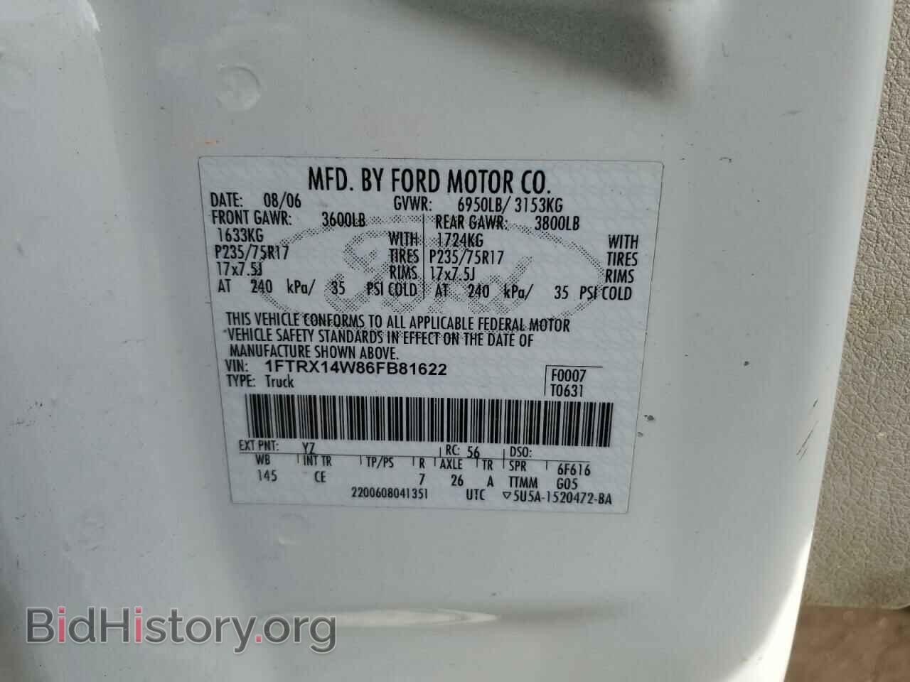 2006 FORD All Models - VIN: 1FTRX14W86FB81622 - Photo 12