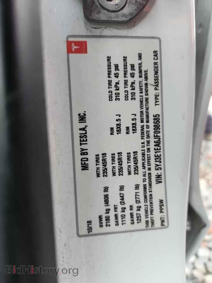 2018 TESLA MODEL 3 - VIN: 5YJ3E1EA6JF098685 - Photo 12