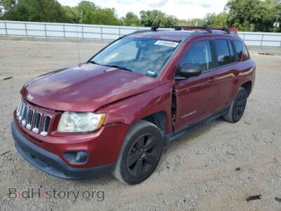 2013 Jeep COMPASS Latitude, темно-бордовый — VIN 1C4NJCEA2DD102128, Copart
