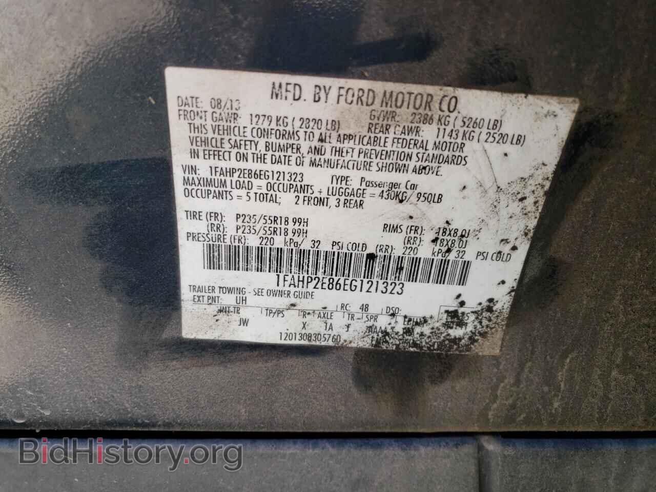 2014 FORD TAURUS - VIN: 1FAHP2E86EG121323 - Фото 12