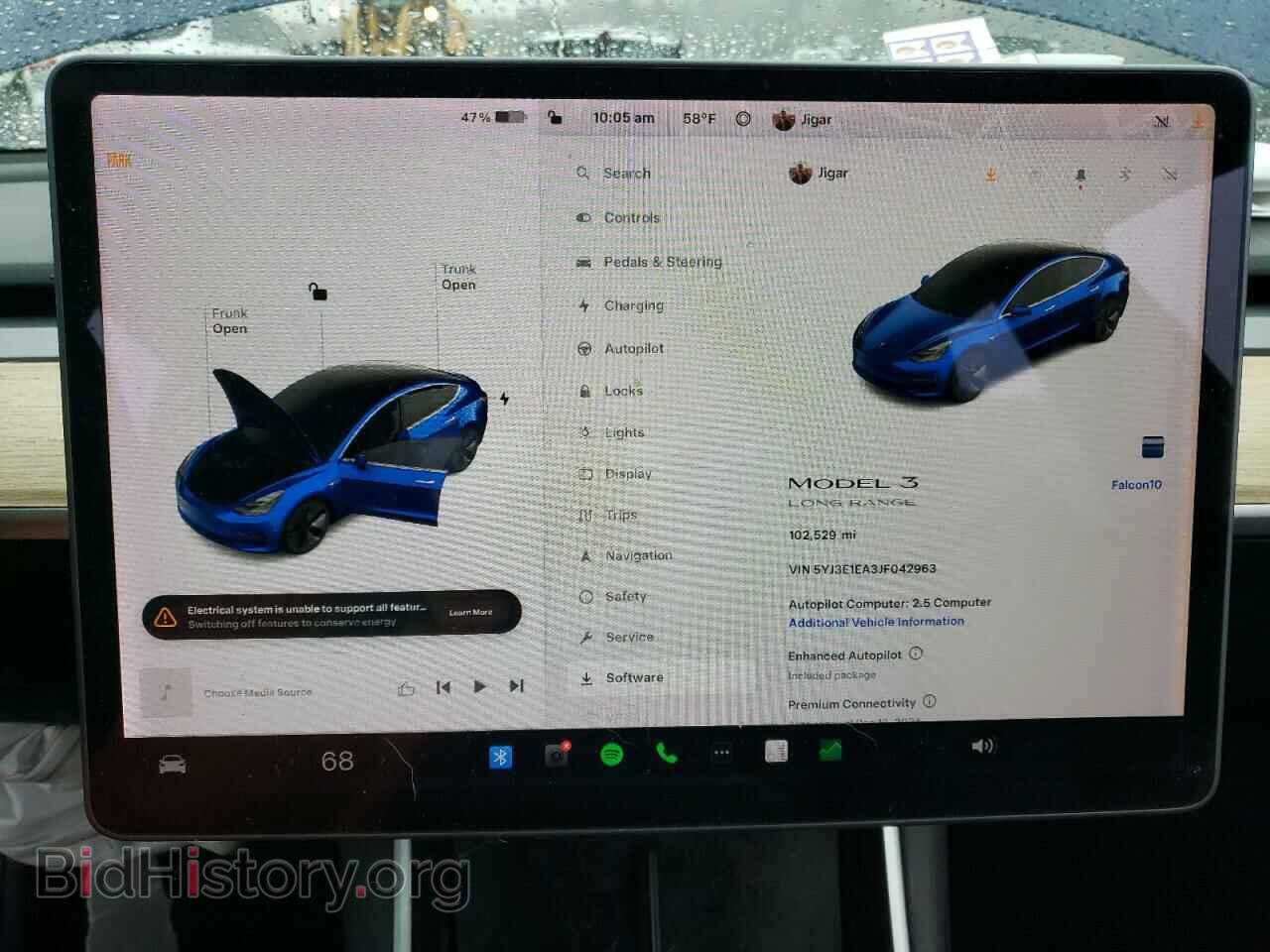 2018 TESLA MODEL 3 - VIN: 5YJ3E1EA3JF042963 - Фото 9