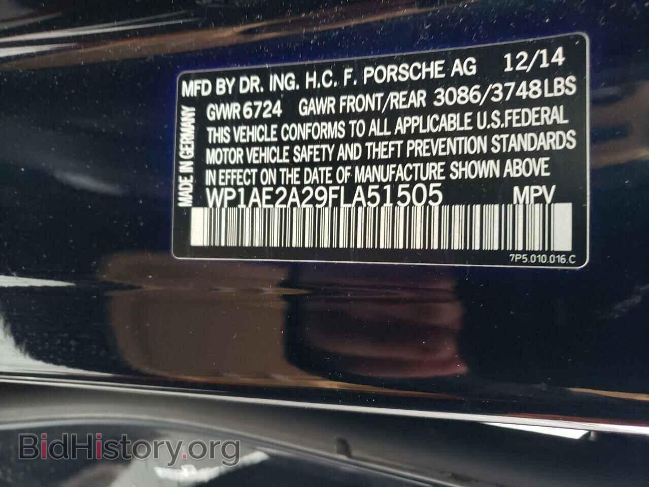 2015 PORSCHE CAYENNE - VIN: WP1AE2A29FLA51505 - Фото 12