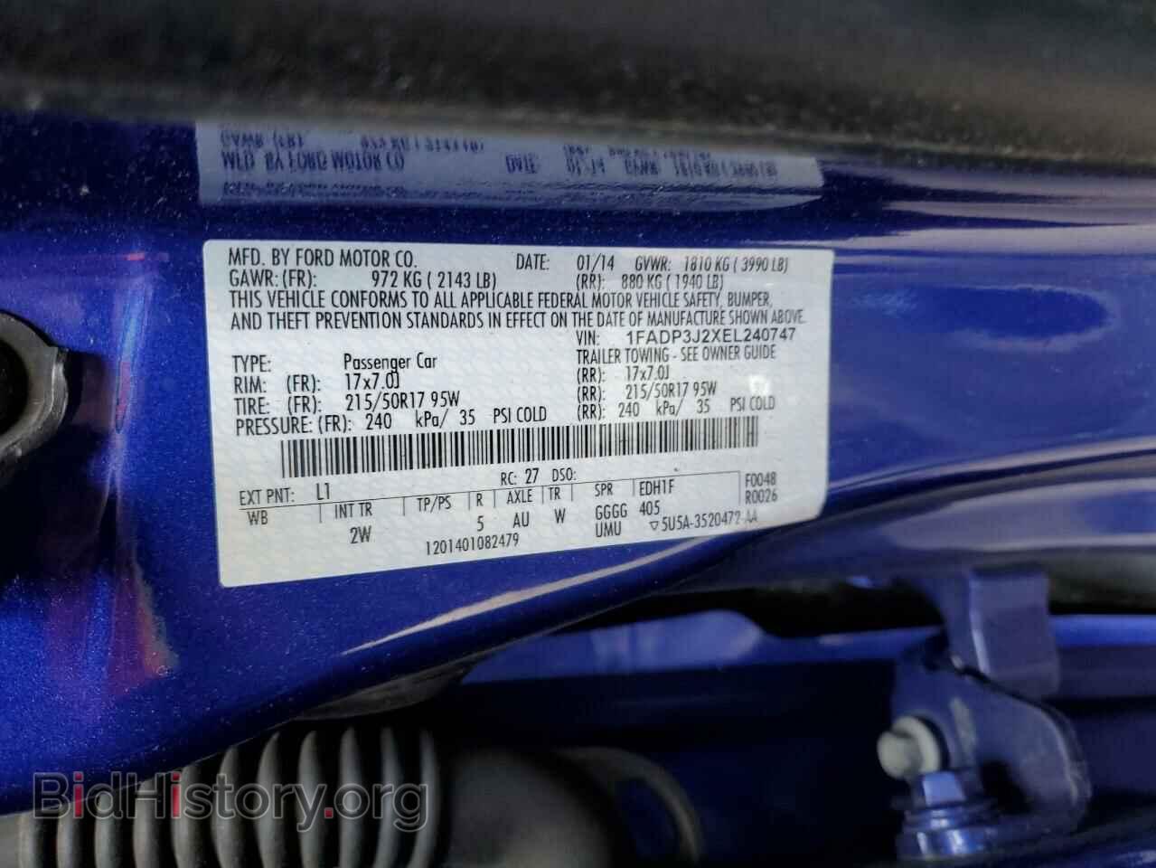 2014 FORD FOCUS - VIN: 1FADP3J2XEL240747 - Фото 12