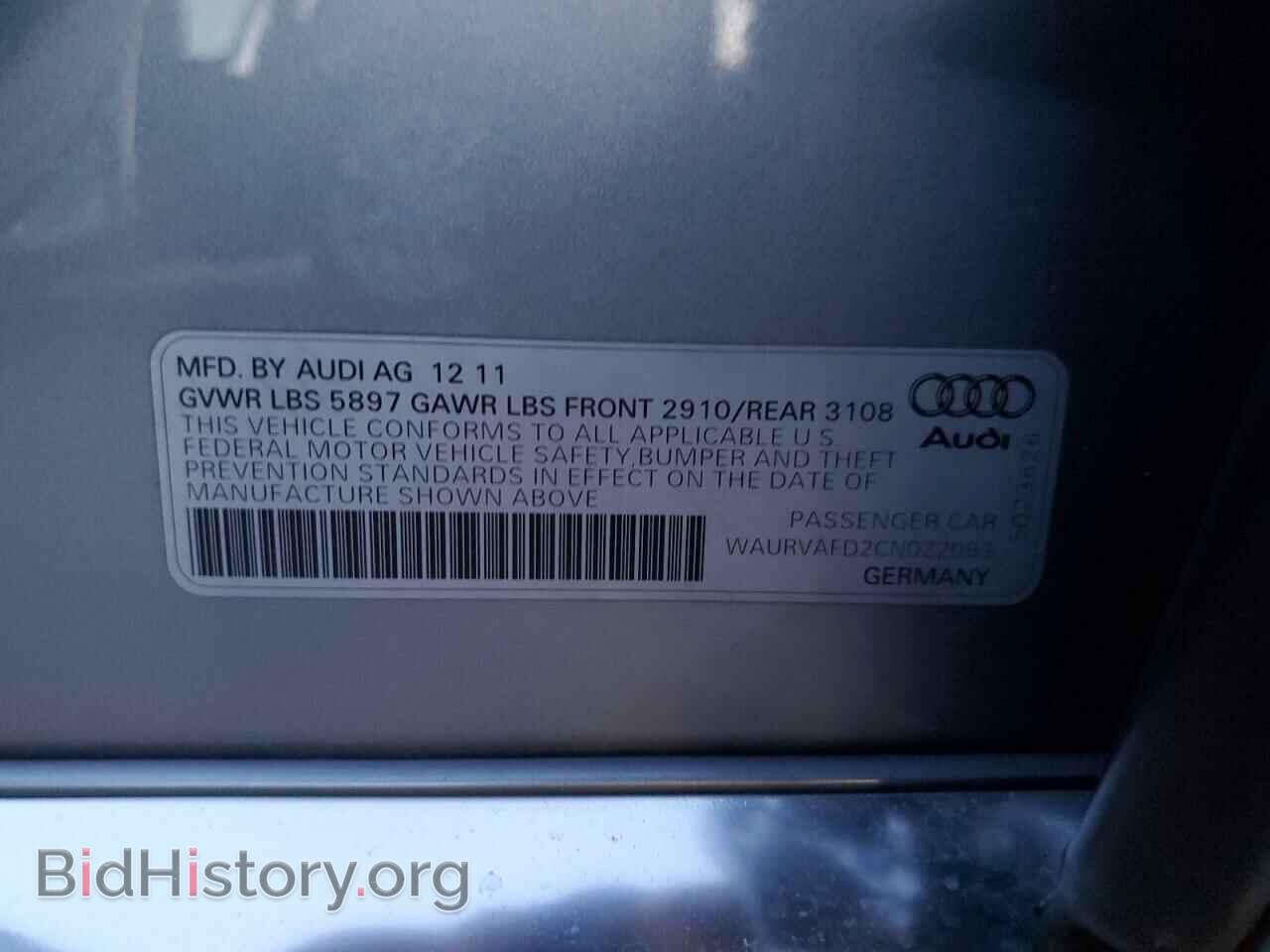 2012 AUDI A8 - VIN: WAURVAFD2CN022093 - Photo 12