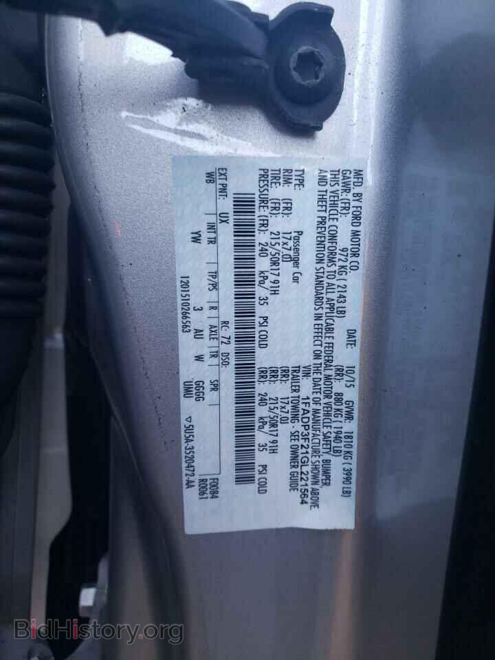 2016 FORD FOCUS - VIN: 1FADP3F21GL221564 - Фото 12