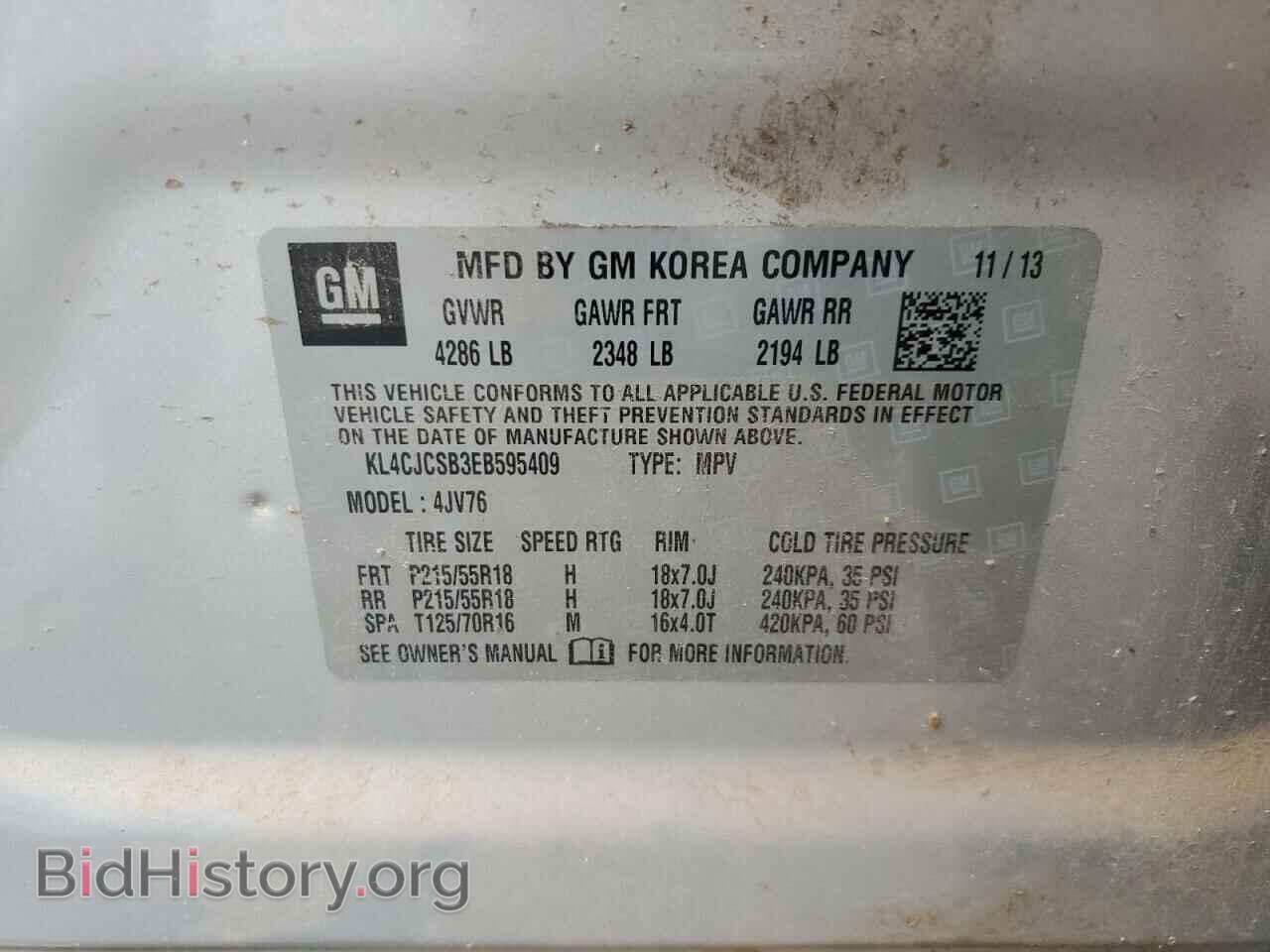 2014 BUICK ENCORE - VIN: KL4CJCSB3EB595409 - Photo 14
