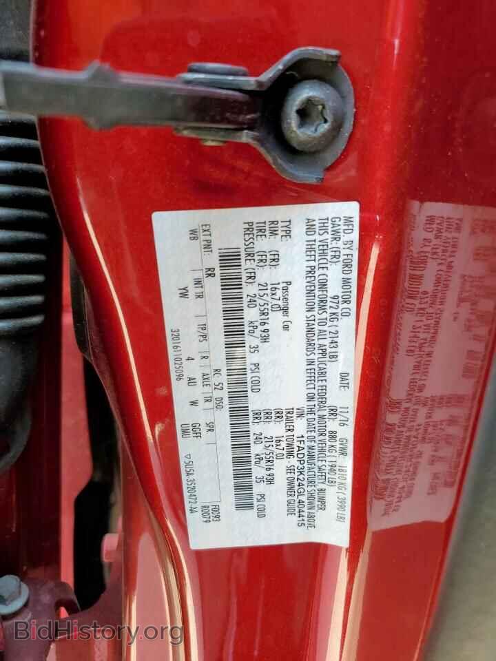 2016 FORD FOCUS - VIN: 1FADP3K24GL404415 - Фото 12