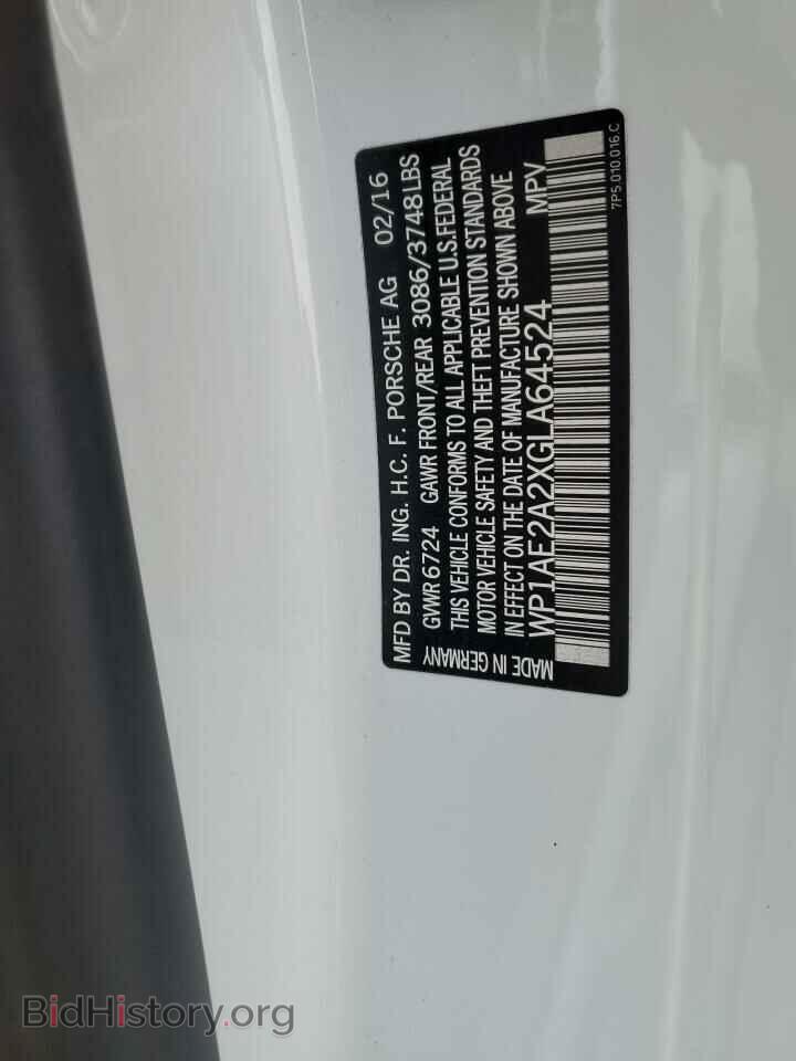 2016 PORSCHE CAYENNE - VIN: WP1AE2A2XGLA64524 - Фото 13