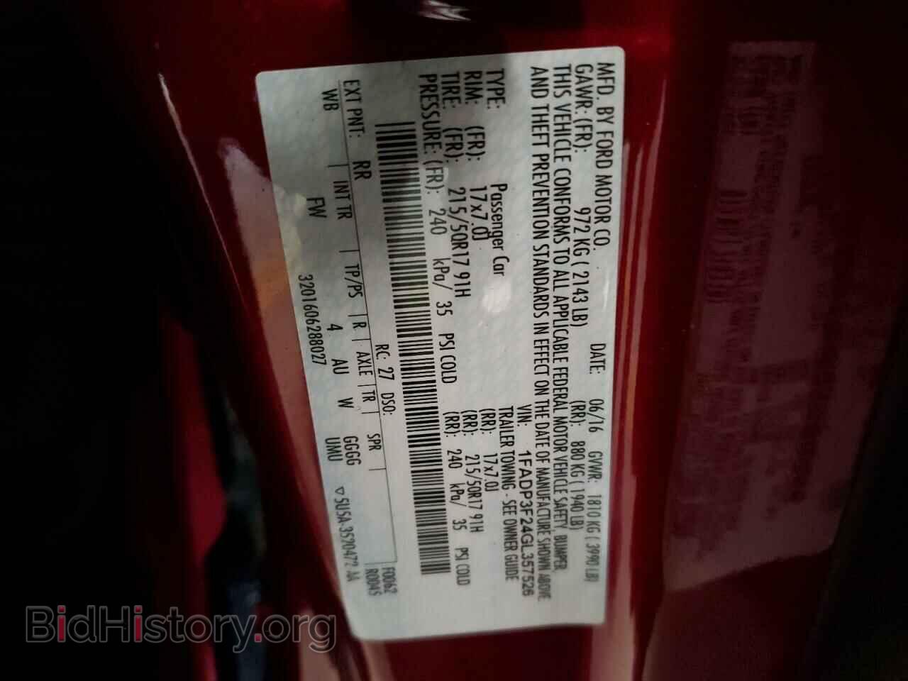 2016 FORD FOCUS - VIN: 1FADP3F24GL357526 - Фото 12