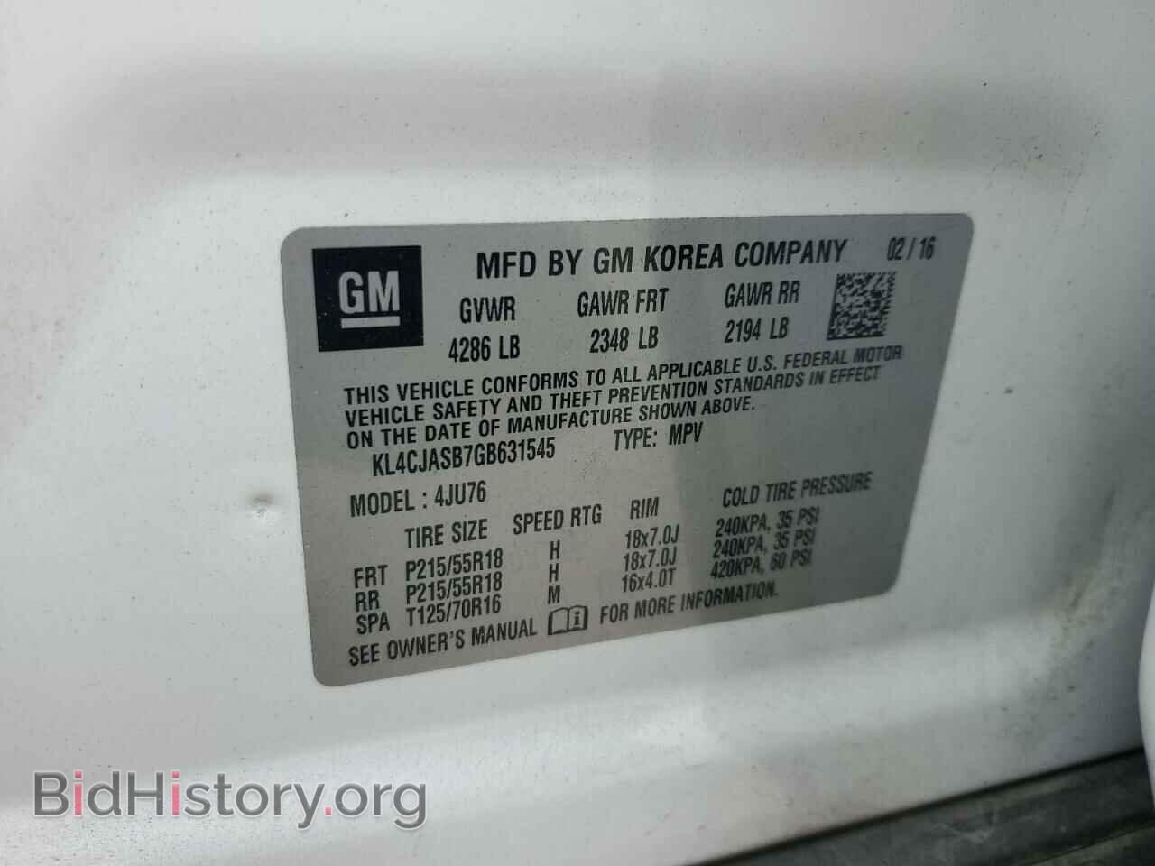 2016 BUICK ENCORE - VIN: KL4CJASB7GB631545 - Photo 13