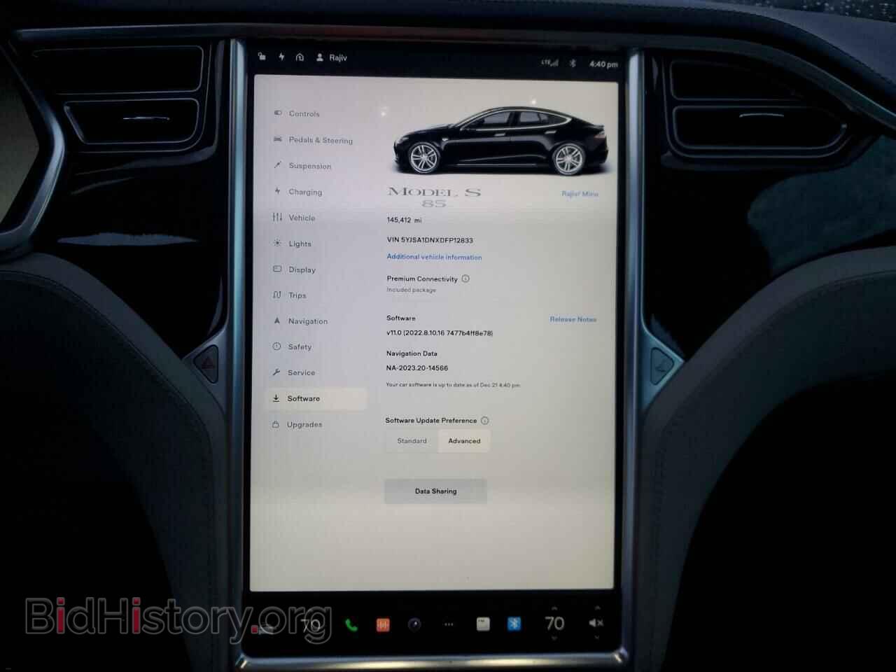 2013 TESLA MODEL S - VIN: 5YJSA1DNXDFP12833 - Photo 9