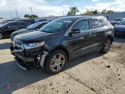 2015 Ford EDGE Titanium, черный — VIN 2FMPK4K89FBB26525, Copart