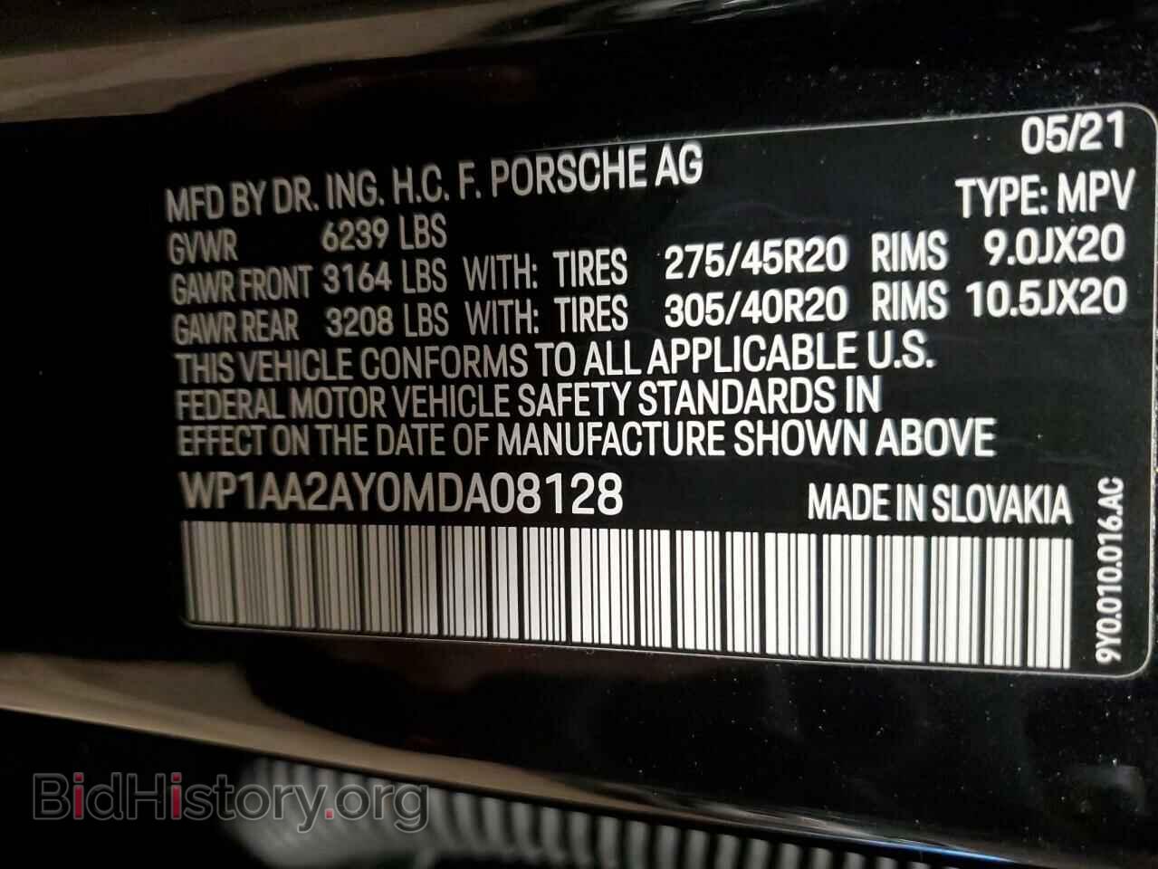 2021 PORSCHE CAYENNE - VIN: WP1AA2AY0MDA08128 - Фото 13
