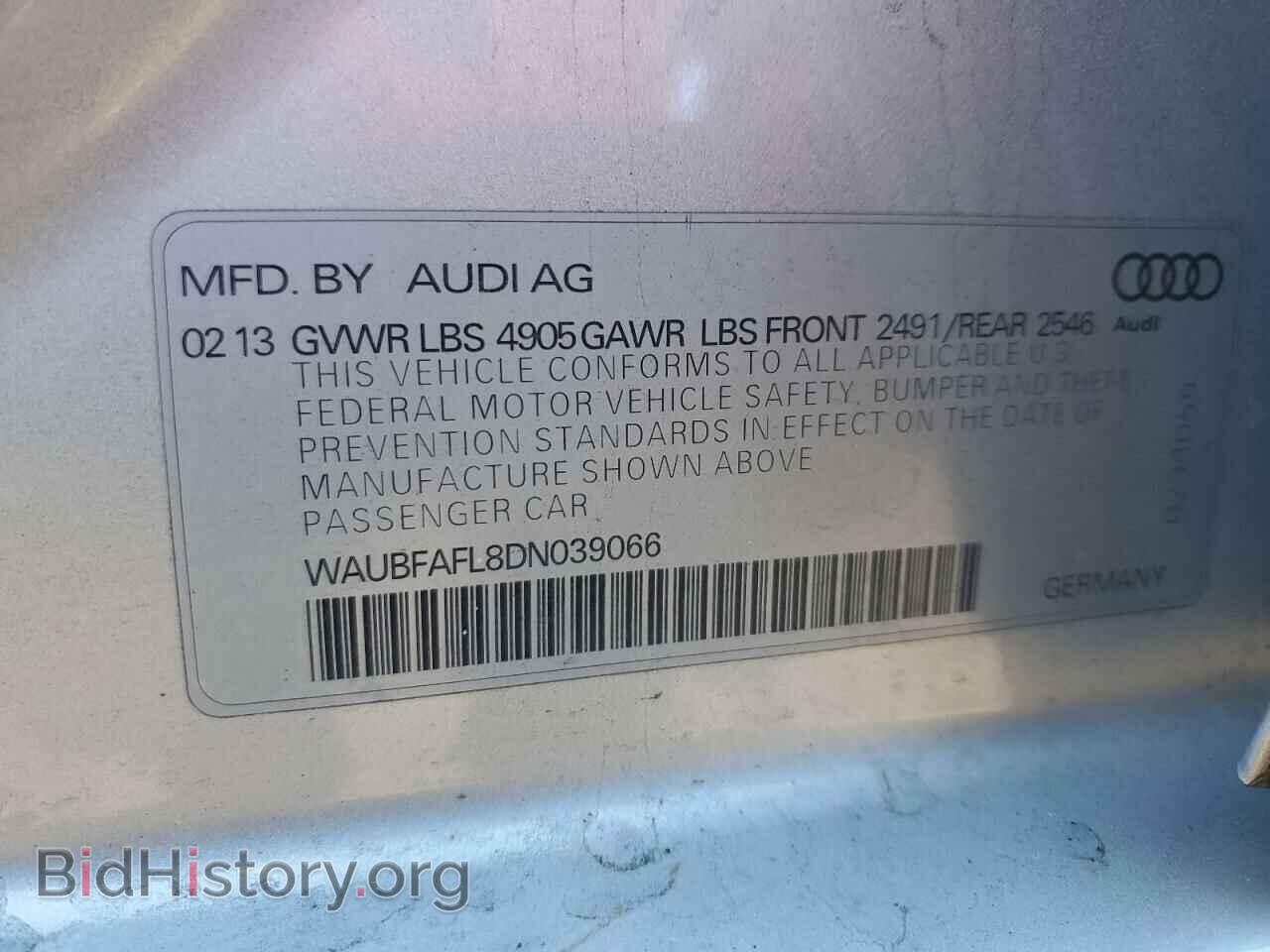 2013 AUDI A4 - VIN: WAUBFAFL8DN039066 - Фото 13