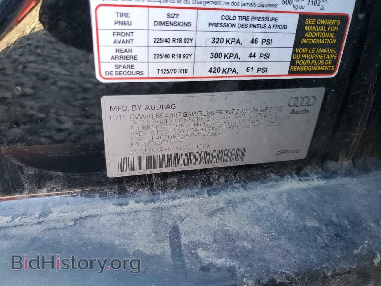 2012 AUDI A3 - VIN: WAUKJAFMXCA090680 - Фото 13