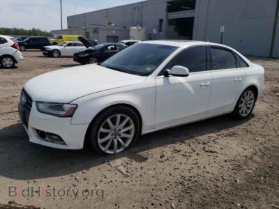 2013 Audi A4 Premium Plus, white — VIN WAUFFAFL5DN023604, Copart