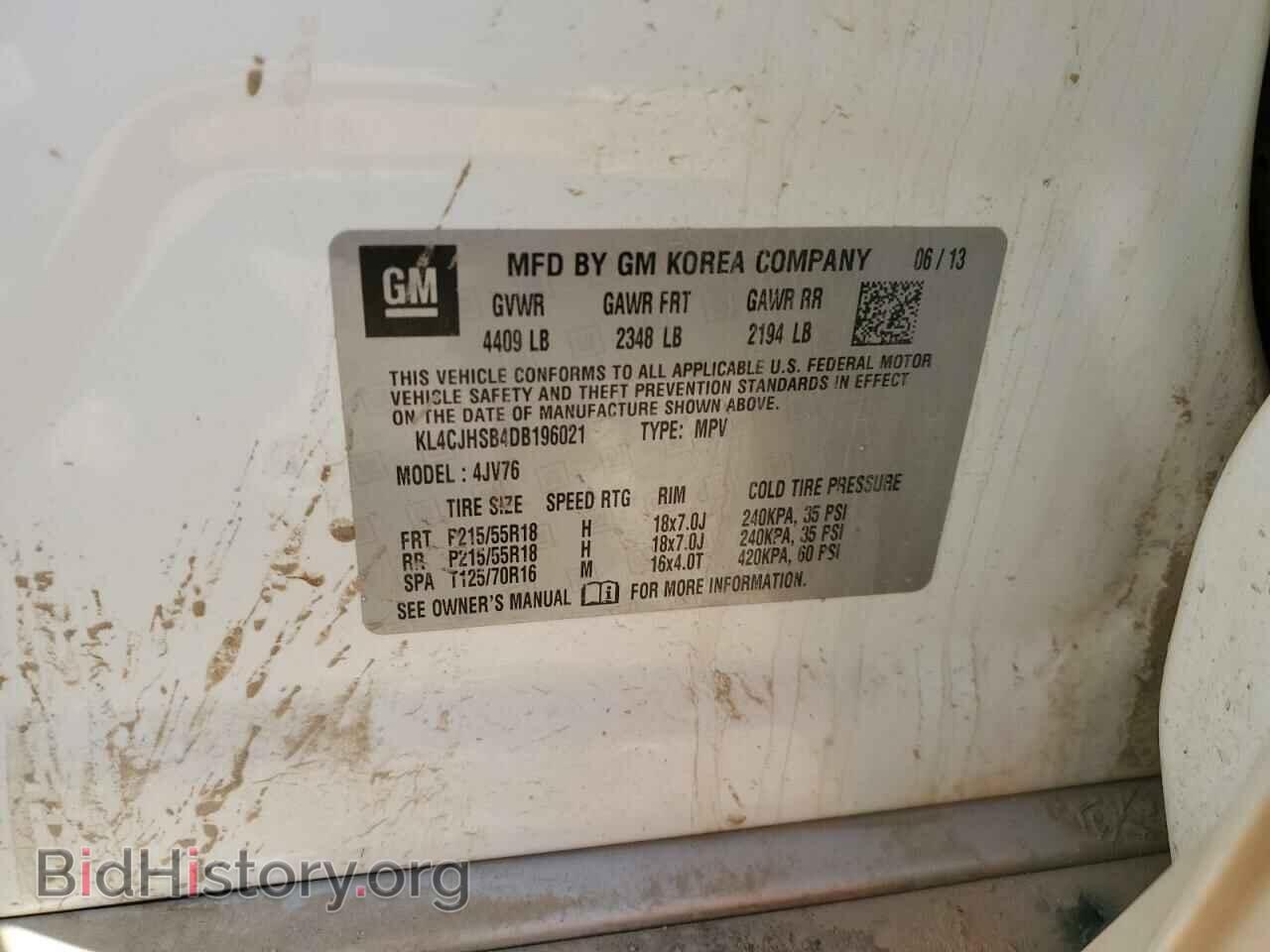 2013 BUICK ENCORE - VIN: KL4CJHSB4DB196021 - Фото 13