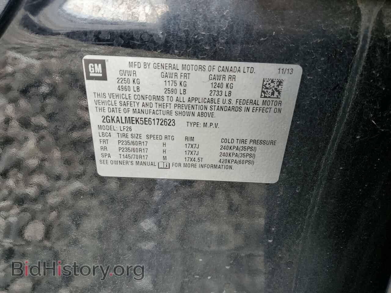 2014 GMC TERRAIN - VIN: 2GKALMEK5E6172623 - Фото 13