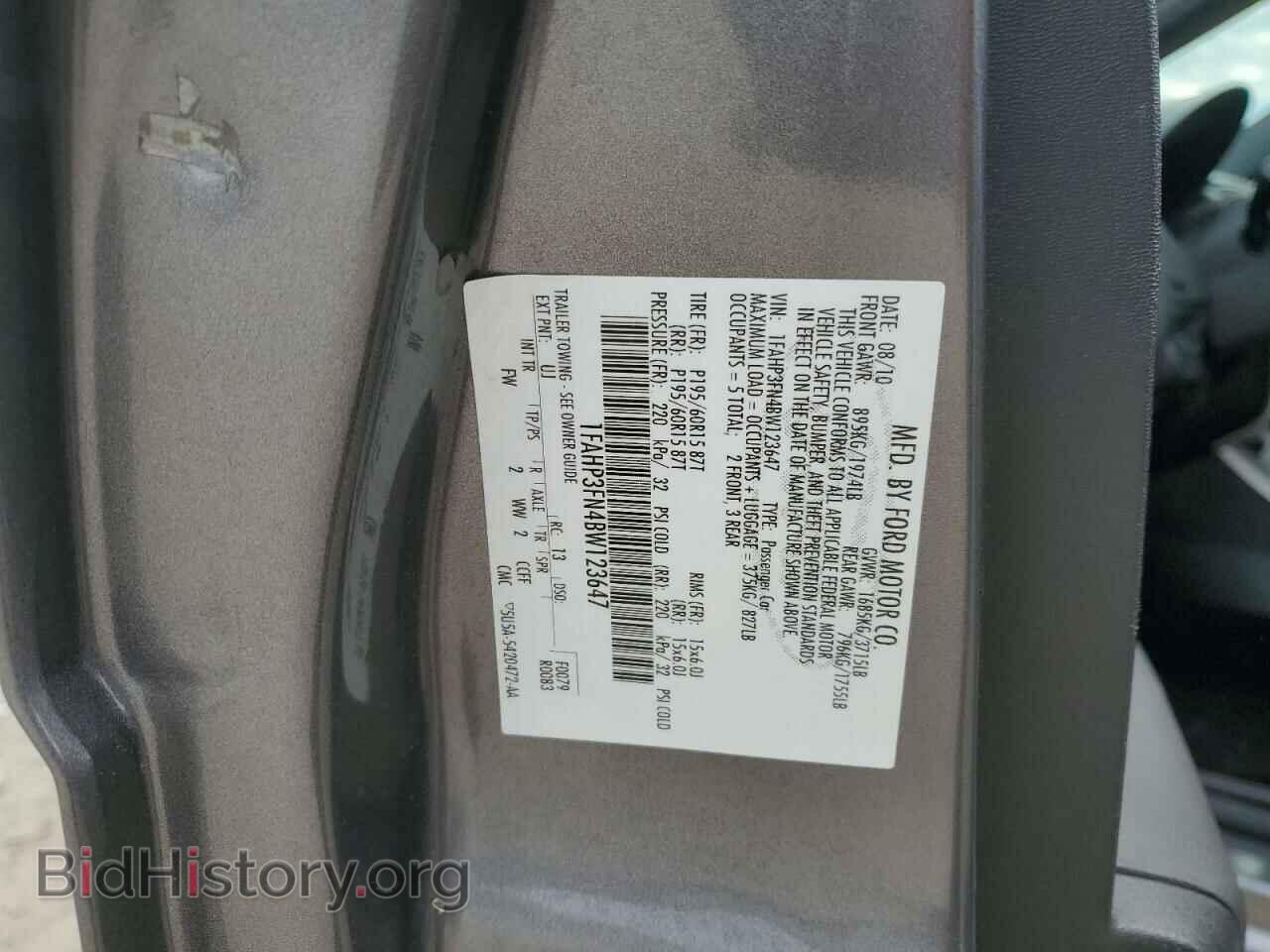 2011 FORD FOCUS - VIN: 1FAHP3FN4BW123647 - Фото 12