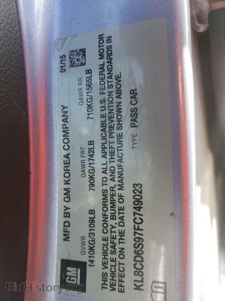 2015 CHEVROLET SPARK - VIN: KL8CD6S97FC749023 - Фото 12
