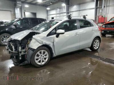 2013 Kia RIO EX, silver — VIN KNADN5A38D6203758, Copart