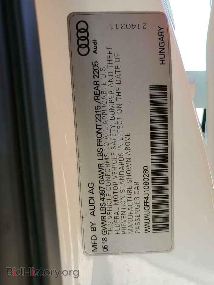 2018 AUDI A3 - VIN: WAUAUGFF4J1080280 - Фото 12