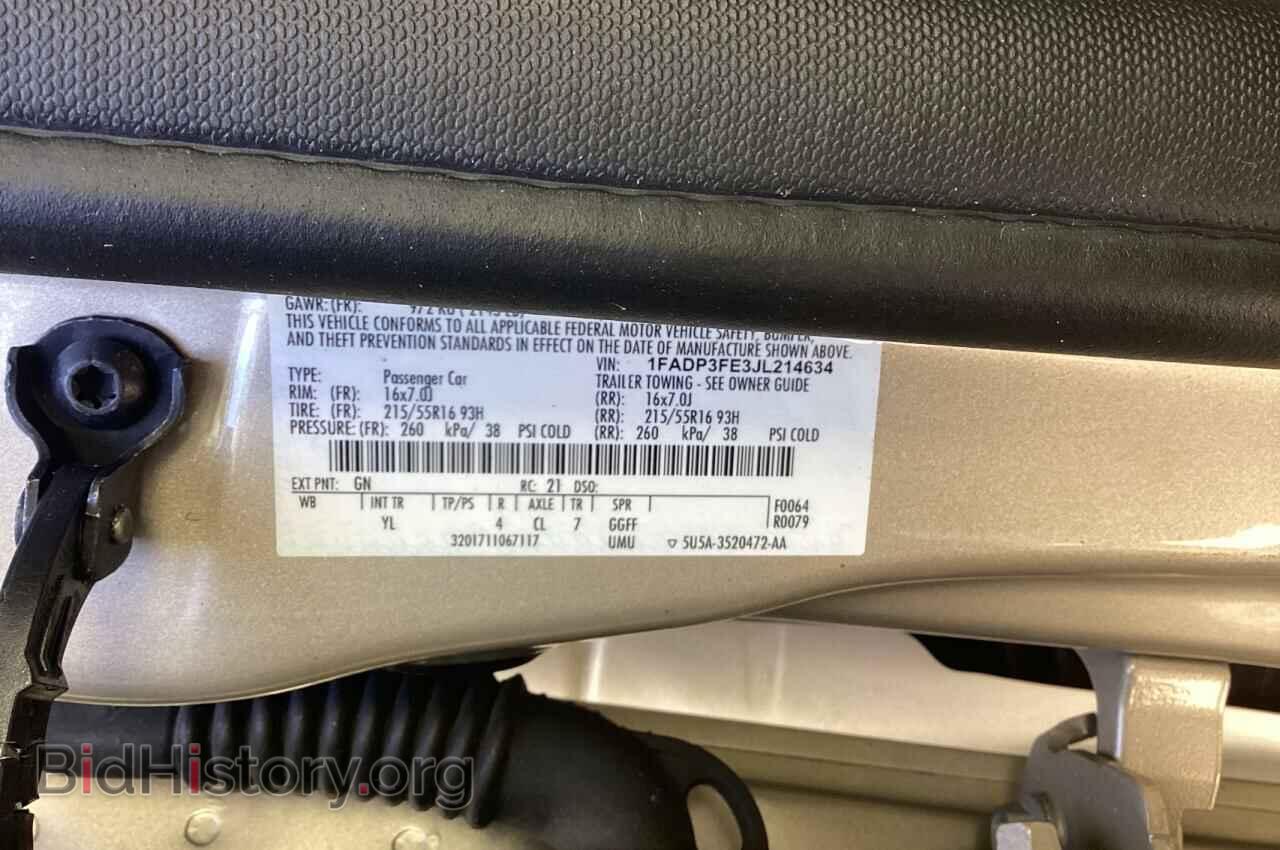 2018 FORD FOCUS - VIN: 1FADP3FE3JL214634 - Фото 10