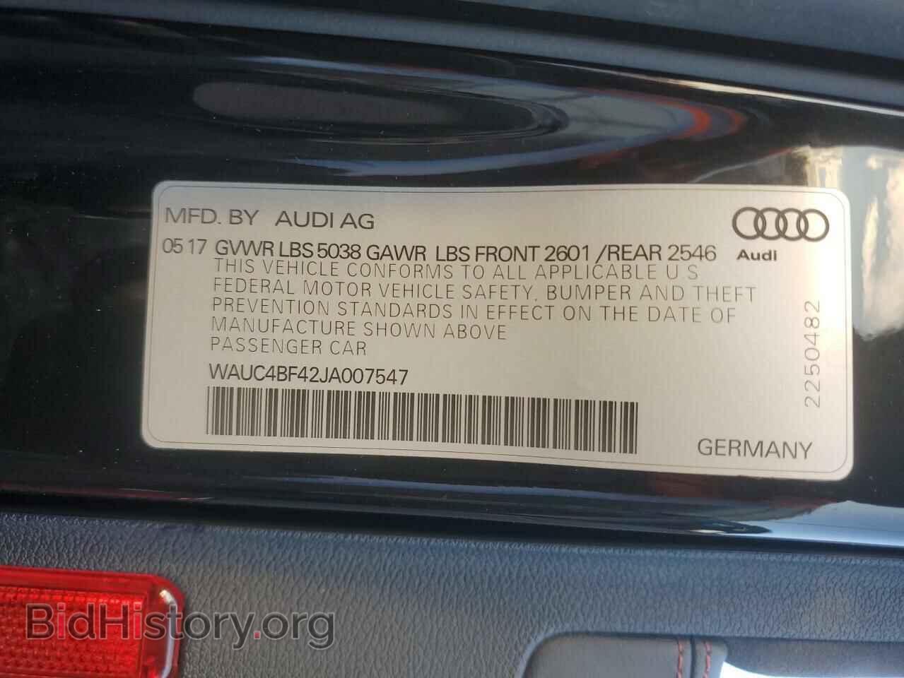 2018 AUDI S4/RS4 - VIN: WAUC4BF42JA007547 - Фото 12