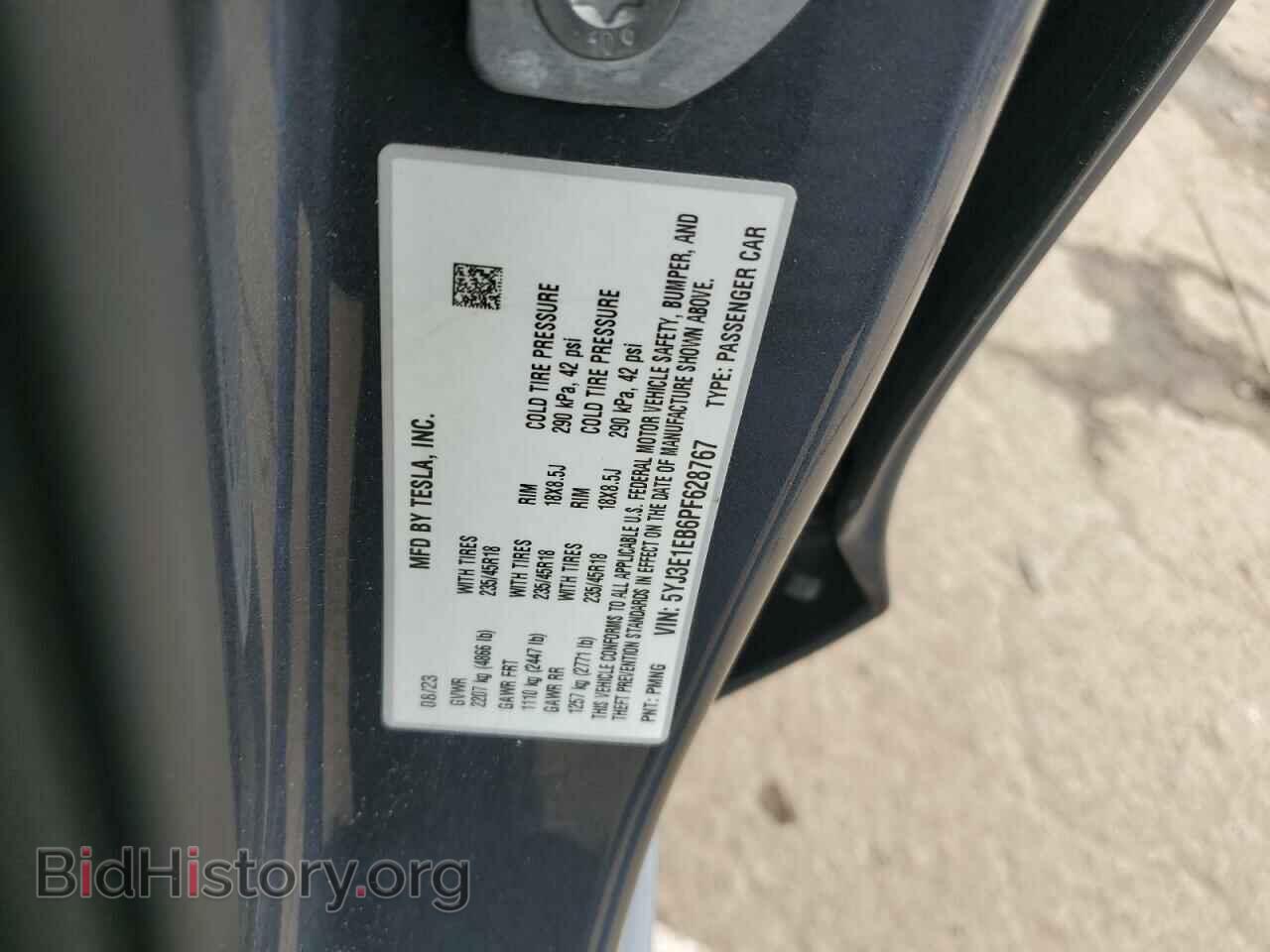 2023 TESLA MODEL 3 - VIN: 5YJ3E1EB6PF628767 - Фото 12