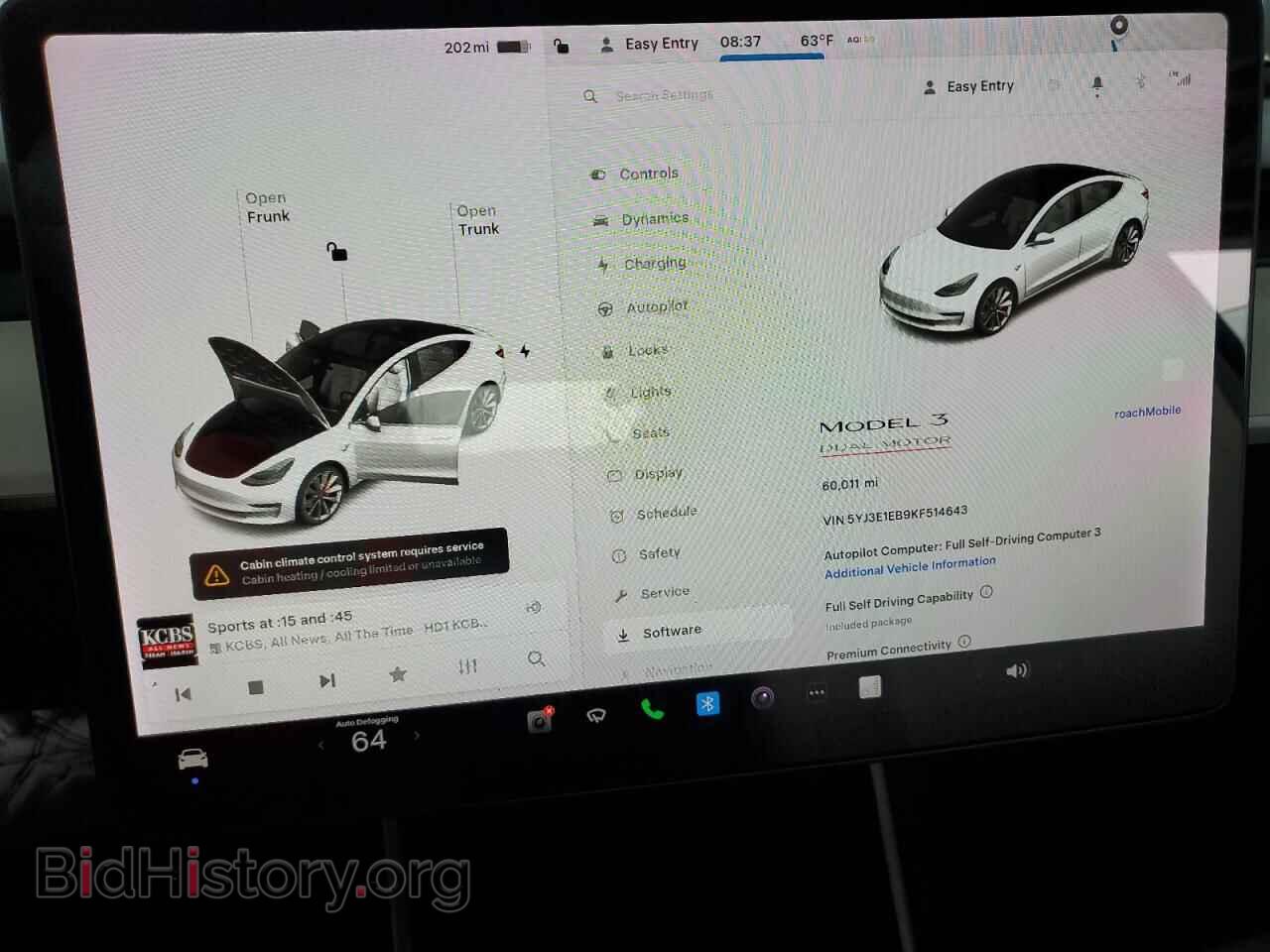 2019 TESLA MODEL 3 - VIN: 5YJ3E1EB9KF514643 - Photo 9