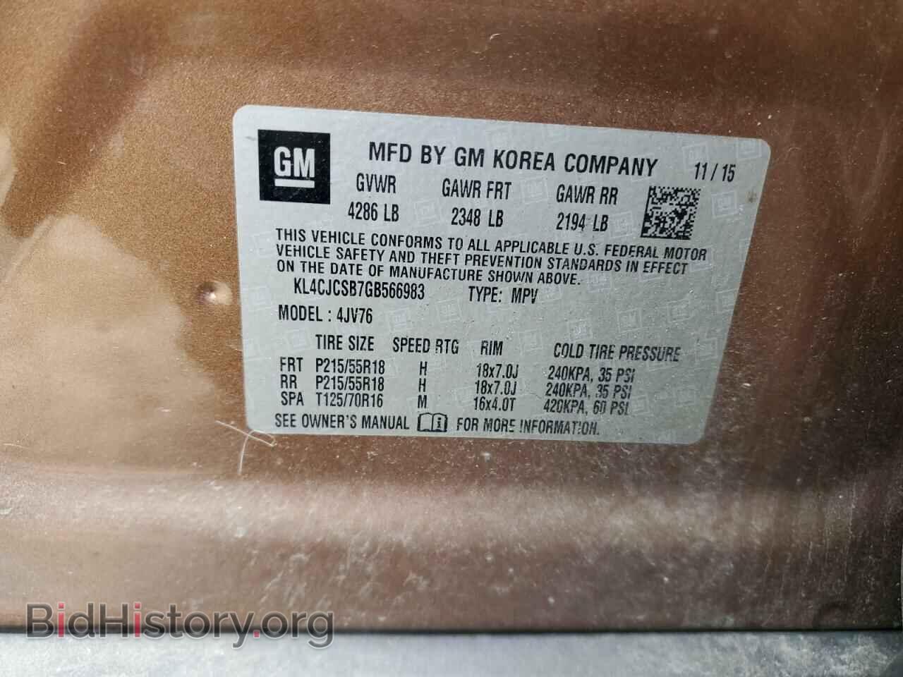 2016 BUICK ENCORE - VIN: KL4CJCSB7GB566983 - Photo 13