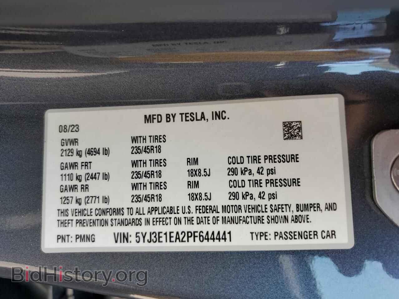 2023 TESLA MODEL 3 - VIN: 5YJ3E1EA2PF644441 - Фото 13