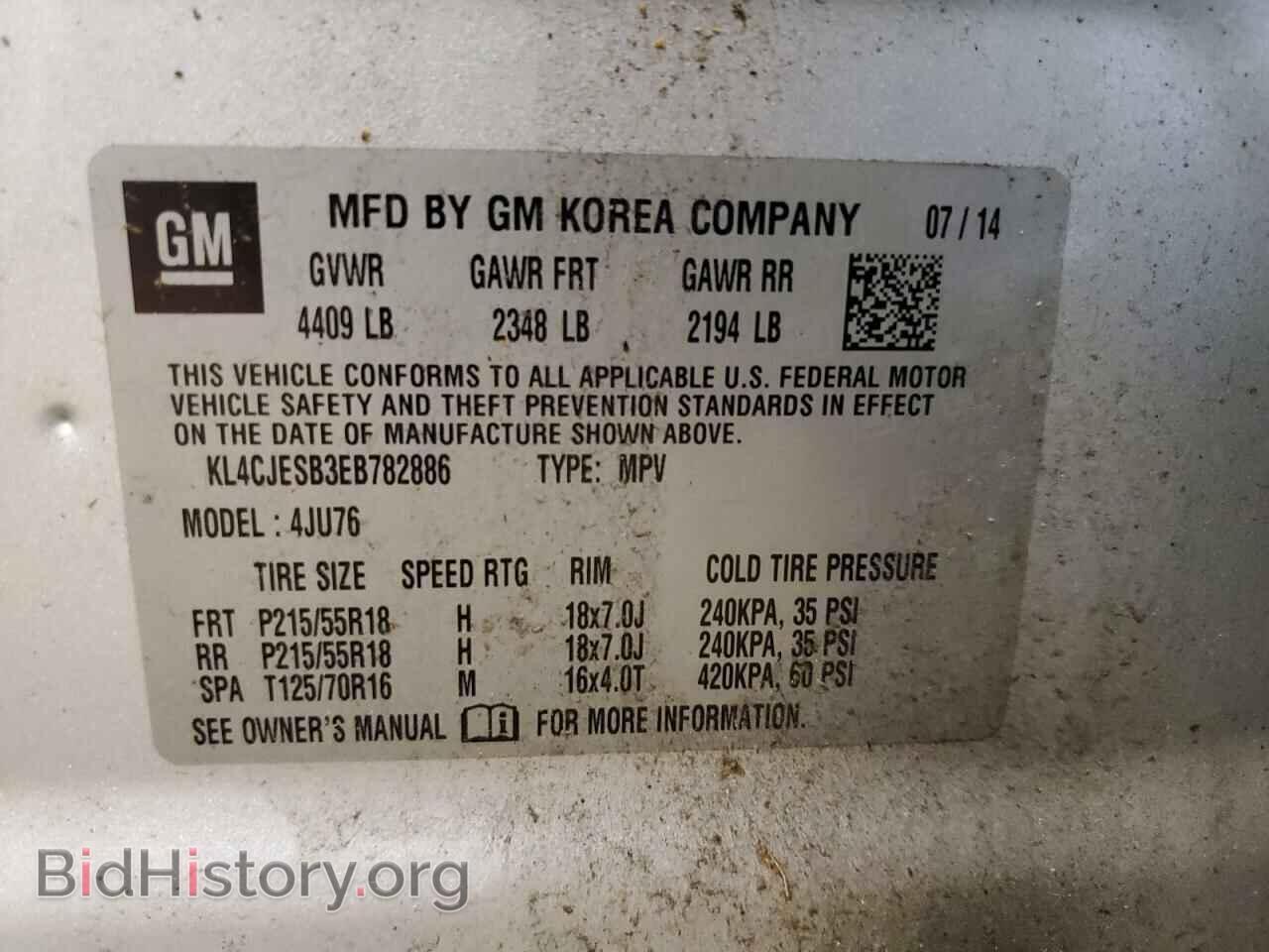 2014 BUICK ENCORE - VIN: KL4CJESB3EB782886 - Photo 13