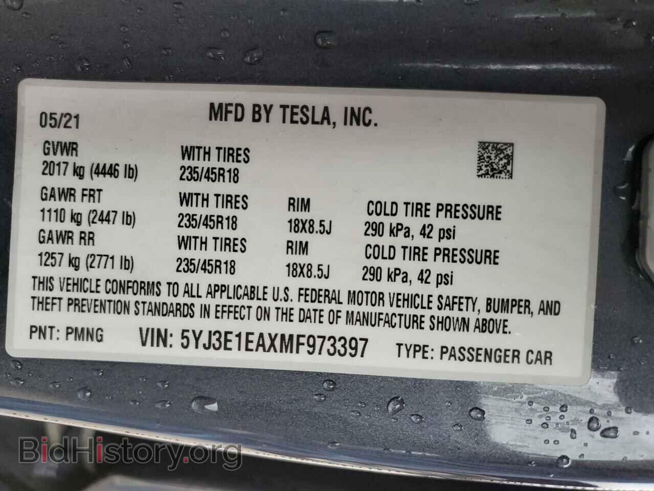 2021 TESLA MODEL 3 - VIN: 5YJ3E1EAXMF973397 - Photo 12