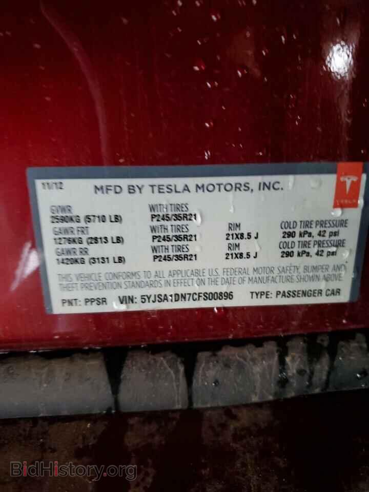 2012 TESLA MODEL S - VIN: 5YJSA1DN7CFS00896 - Photo 13