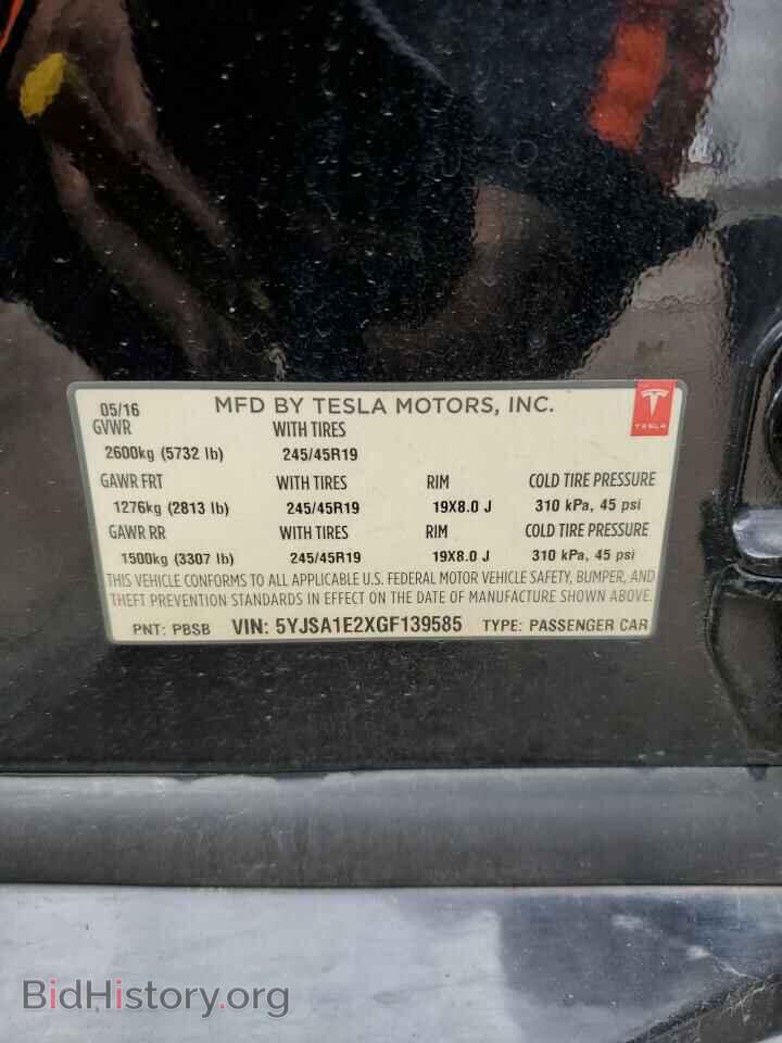 2016 TESLA MODEL S - VIN: 5YJSA1E2XGF139585 - Photo 12