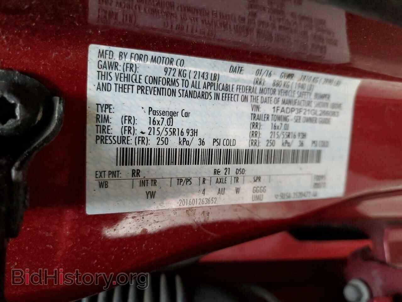 2016 FORD FOCUS - VIN: 1FADP3F21GL266083 - Фото 12