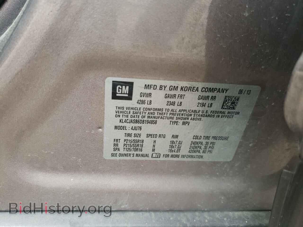 2013 BUICK ENCORE - VIN: KL4CJASB6DB194858 - Photo 12