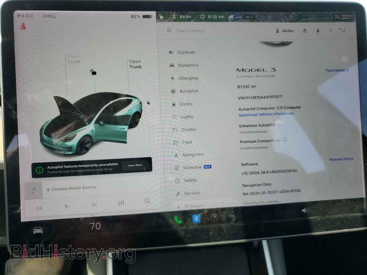 2018 TESLA MODEL 3 - VIN: 5YJ3E1EA4JF017277 - Фото 9