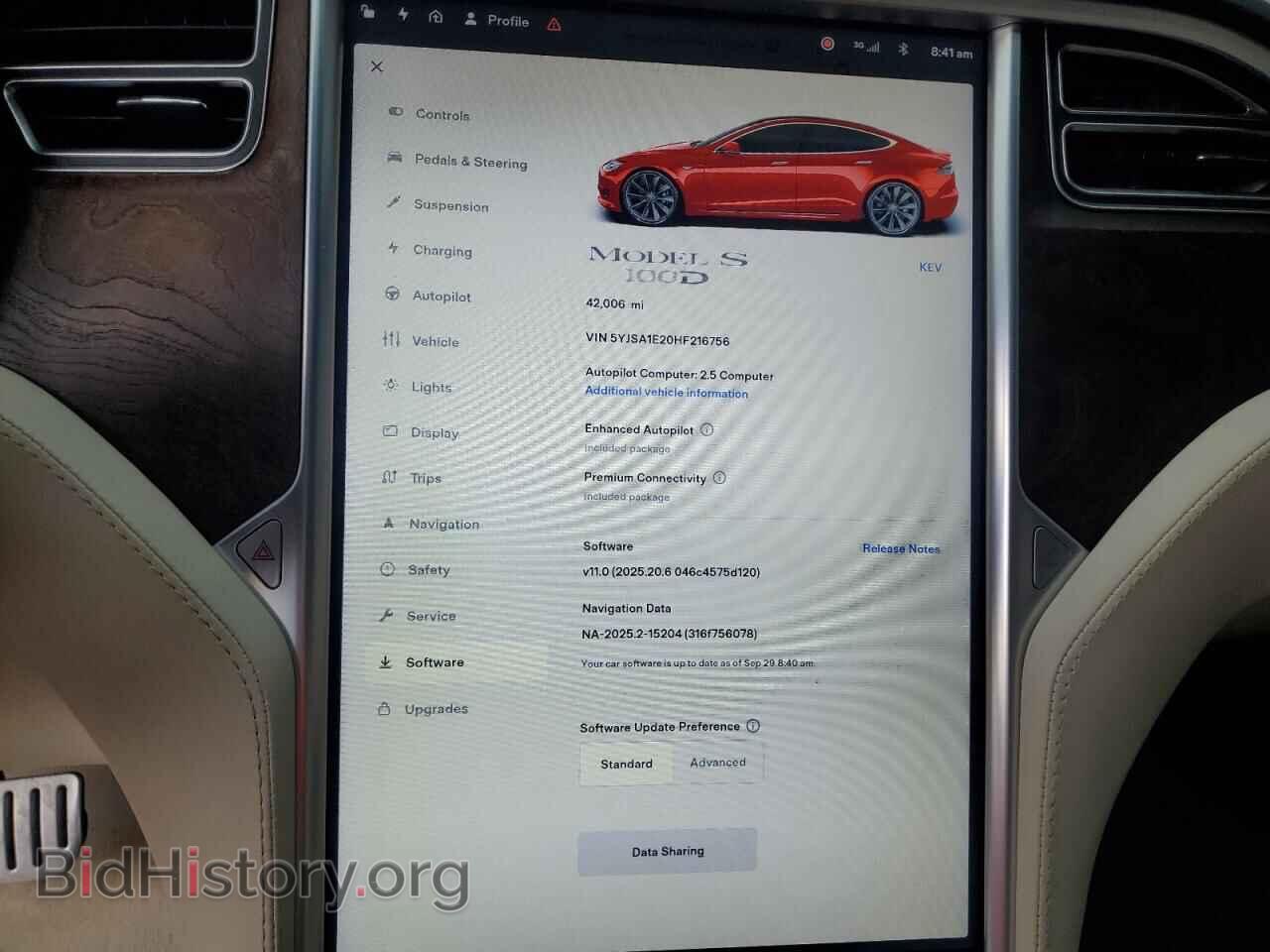 2017 TESLA MODEL S - VIN: 5YJSA1E20HF216756 - Фото 9