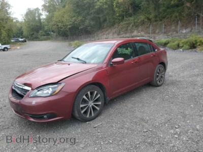 2013 Chrysler 200 Touring, темно-бордовый — VIN 1C3CCBBB2DN583957, Copart